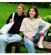 Футболка унисекс RUST, 100% хлопок, 240 гр., белая (теплого оттенка), размер L