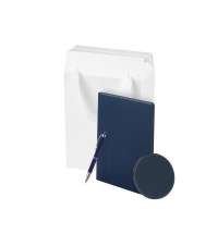 Подарочный набор Auris, синий (ежедневник, зарядное устройство, ручка)