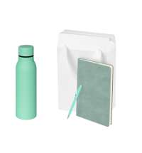 Подарочный набор Sorento, бирюзовый (термокружка, ежедневник, ручка)