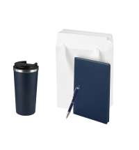 Подарочный набор palermo, синий (термокружка, ежедневник, ручка)