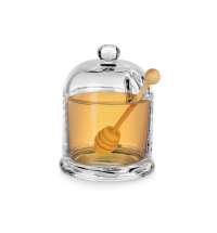 Стеклянная емкость для меда с ложкой «Vira»