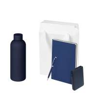 Подарочный набор Prima, синий (термокружка, ежедневник, аккумулятор, ручка)