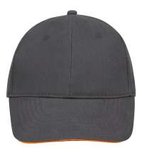 Бейсболка Buffalo, серая с оранжевым