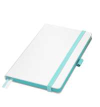 Ежедневник Arctic недатированный, белый/бирюзовый