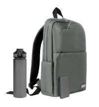 Подарочный набор Forst, серый (бутылка, ЗУ, рюкзак)