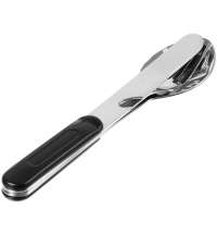 Набор походных столовых приборов Campsite, черный