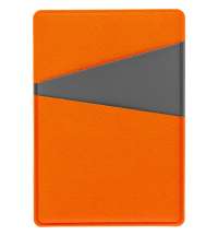 Картхолдер Dual, серо-оранжевый