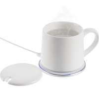 Кружка с подогревом и беспроводной зарядкой Dual Base ver. 2.0 matt, белая
