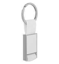 Брелок Stropp с тканевой вставкой, белый