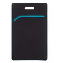 Чехол для пропуска Multimo, черный с бирюзовым