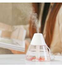 Светодиодный USB увлажнитель-аромадиффузор Cone, белый
