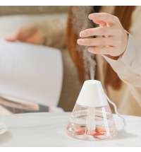 Светодиодный USB увлажнитель-аромадиффузор Cone, белый