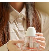 Светодиодный USB увлажнитель-аромадиффузор Cone, белый