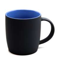 Кружка Spring софт-тач, черно-синяя