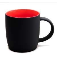 Кружка Spring, софт-тач, черно-красная