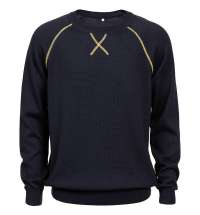 Джемпер Stitch с контрастной отделкой, синий с зеленым