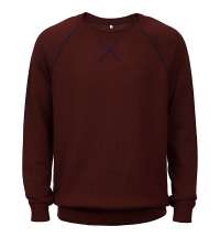 Джемпер Stitch с контрастной отделкой, бордовый с синим