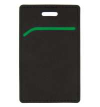 Чехол для пропуска Multimo, черный с зеленым