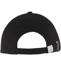 Бейсболка LONG BEACH, черная с ярко-синим