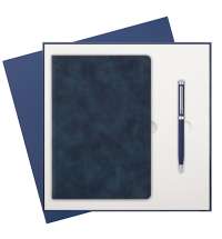 Подарочный набор Verona, синий (ежедневник, ручка)