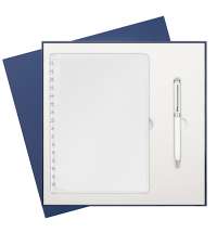 Подарочный набор Vista Neo, белый (ежедневник, ручка)