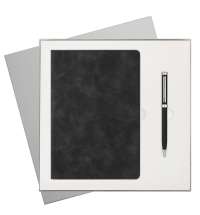 Подарочный набор Verona, черный (ежедневник, ручка)