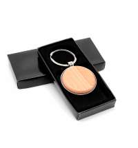 Брелок Woody R(круг), натуральный