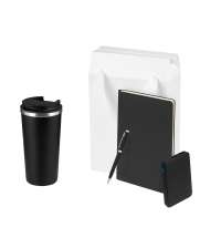 Подарочный набор Palermo, черный (термокружка, ежедневник, аккумулятор, ручка)