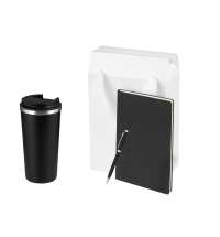 Подарочный набор Palermo, черный (термокружка, ежедневник, ручка)