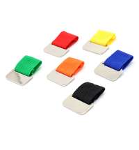 Металлический шильд с цветным ремешком (съёмный), жёлтый