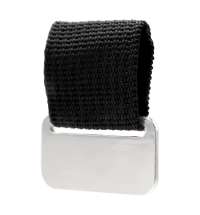 Металлический шильд с цветным ремешком (съёмный), чёрный