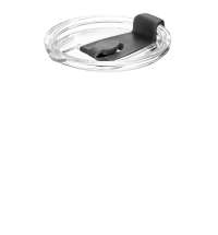 Крышка пластиковая к стакану стеклянному Mango, черная