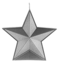 Свеча High Five, серебристая