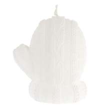 Свеча Kniteam, варежка, белая