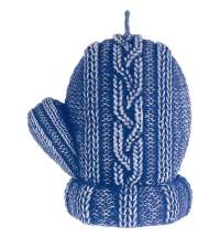 Свеча Kniteam, варежка, синяя