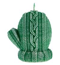 Свеча Kniteam, варежка, зеленая
