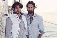 Рубашка мужская в полоску RENO, серая