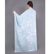 Плед Winterflake, бело-голубой с люрексом