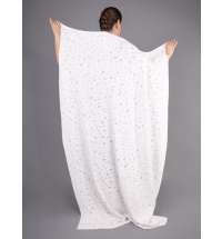 Плед Snowspot Fluffy, белый с люрексом