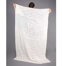 Плед Serpentica, молочный с люрексом