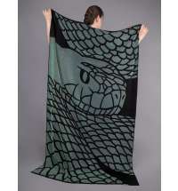 Плед Serpentica, черный с люрексом