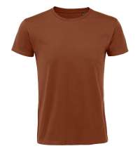 Футболка мужская приталенная REGENT FIT 150, коричневая (терракотовая)