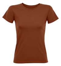 Футболка женская REGENT FIT WOMEN, коричневая (терракотовая)