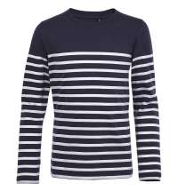 Футболка детская с длинным рукавом Matelot LSL Kids, синяя с белым