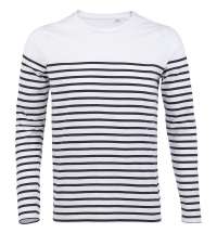 Футболка мужская с длинным рукавом Matelot LSL Men, белая с синим