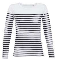 Футболка женская с длинным рукавом Matelot LSL Women, белая с синим