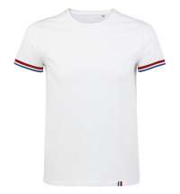 Футболка мужская Rainbow Men, белая с ярко-синим