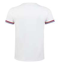 Футболка мужская Rainbow Men, белая с ярко-синим