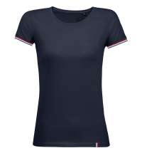 Футболка женская Rainbow Women, темно-синяя с ярко-синим