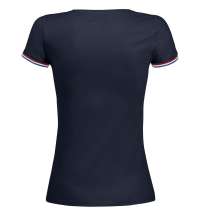 Футболка женская Rainbow Women, темно-синяя с ярко-синим